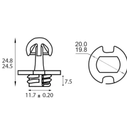 Online Fastmount Clip mâle PC-M2H | Standard Range