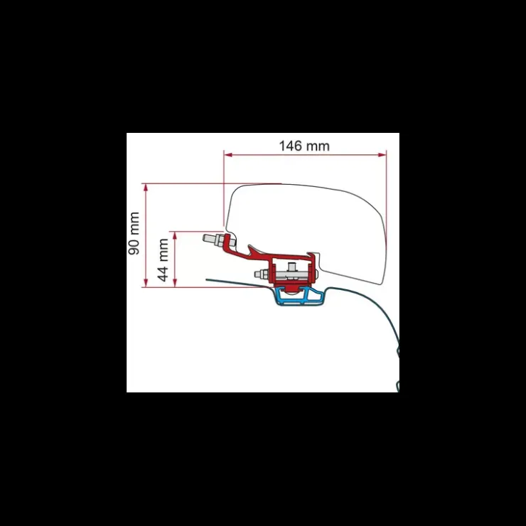 Clearance Fiamma Adaptateur F40Van | VW T5 T6 T6.1 avec rail C