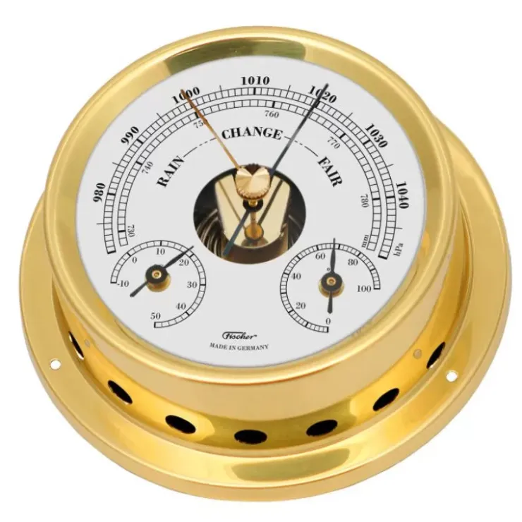Discount Fischer Baromètre thermo-hygro 125 mm Blanc