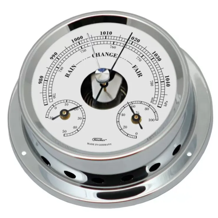 Discount Fischer Baromètre thermo-hygro 125 mm Blanc