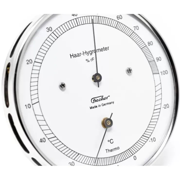 Outlet Fischer Hygromètre à cheveux + thermo 103 mm inox