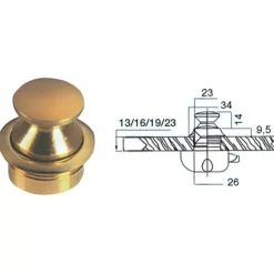 Clearance Foresti & Suardi FS Bouton laiton verni serrure grand modèle