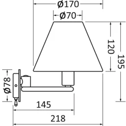 Outlet Foresti & Suardi FS Maia Spot tête de lit articulé laiton chromé