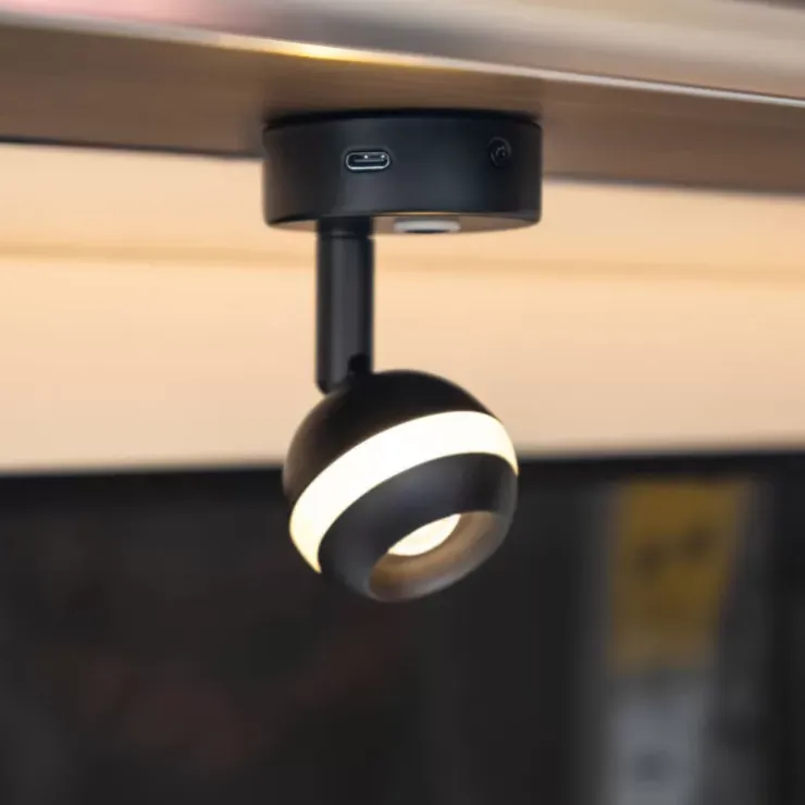 Online Haba Arsie Spot LED noir avec USB-C