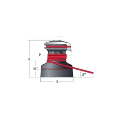 Harken Winch Performa Plain-Top 2 vitesses