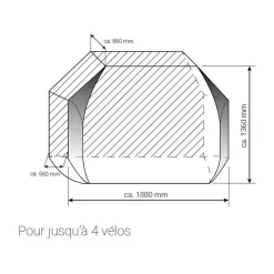 Discount Hindermann Housse de porte-vélos