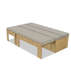 Online H2R Matelas pour lit peigne Simple Vans 120 cm