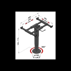 Clearance Ilse Technik ILSE Pied de table 5919 A08