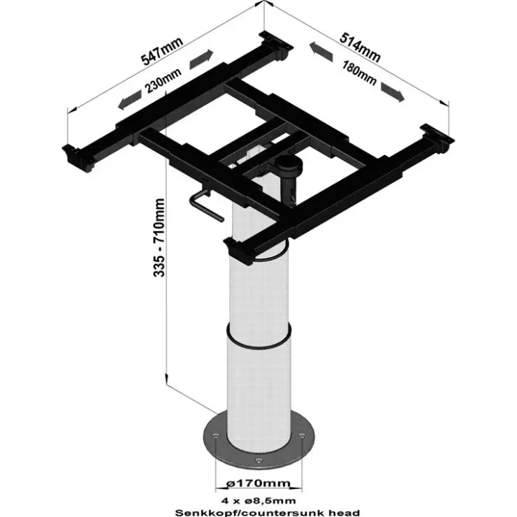Outlet Ilse Technik ILSE Pied de table 7199 SA8
