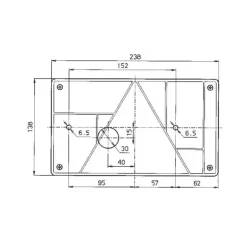 Jokon Feu 5 fonctions 218 x 140 mm + catadioptre