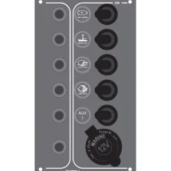 New Lalizas Tableau électrique 5 Disjoncteurs + 12 V
