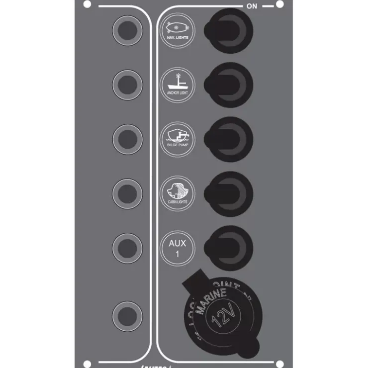 New Lalizas Tableau électrique 5 Disjoncteurs + 12 V