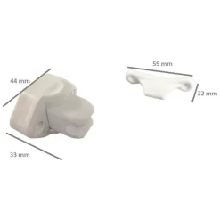 Hot Lilie Arrêt de porte articulé blanc