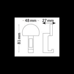 Outlet Lilie Patère double chromée 48 x 81 mm