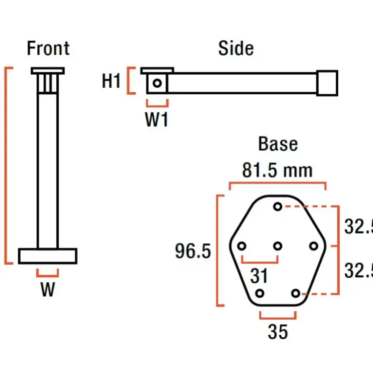 Best Lippert Components LIPPERT Astro 2 articulé 75 - 720 mm