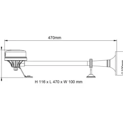 Outlet Marco EM1 Avertisseur inox L 470 mm