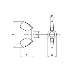Online Marinox Ecrou papillon inox A4 DIN 315
