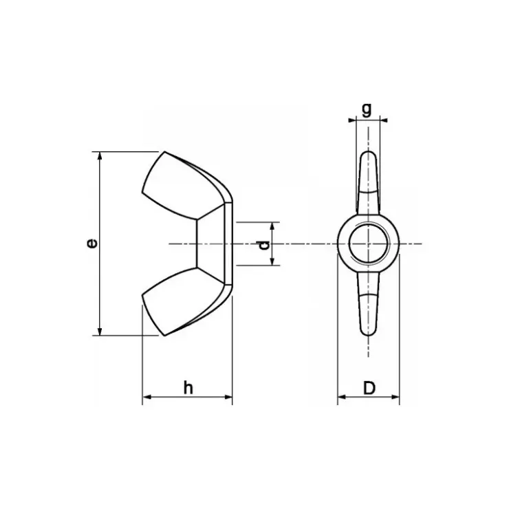 Online Marinox Ecrou papillon inox A4 DIN 315