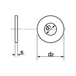 Marinox Rondelle inox A4 plate | Moyenne MU