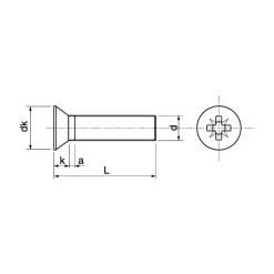 Outlet Marinox Vis métaux + écrou inox A4 T.F Pozi | ø 8 mm