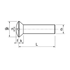 New Marinox Vis métaux + écrou inox A4 T.F.B Fendue | ø 3 mm