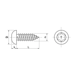 Best Marinox Vis tôle inox A4 T.C Torx | ø 6,3 mm