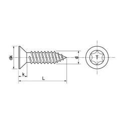 New Marinox Vis tôle inox A4 T.F Torx | ø 5,5 mm