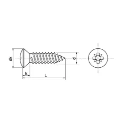 Marinox Vis tôle inox A4 T.F.B Pozi | ø 6,4 mm