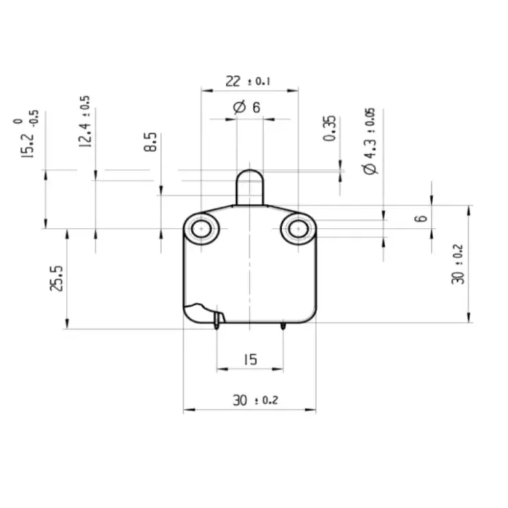 Discount Marquardt Interrupteur de porte 30 x 30 mm