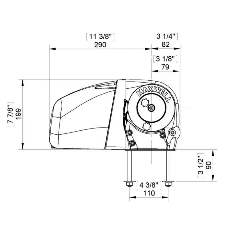 New MAXWELL Guindeau HRC10-10 24V | 1200W | Barbotin 10 MM