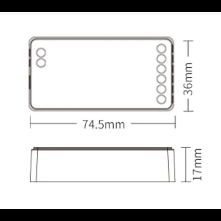 New MiBOXER Contrôleur RGBW LED avec télécommande tactile 12 / 24V