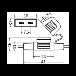 Online MTA Porte fusible enfichable étanche | miniVAL