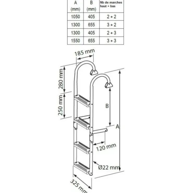Best Nuova Rade Echelle pliable à 180°