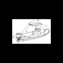Clearance Oceansouth Taud pour semi-rigide avec T-Top
