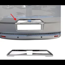 Best OMAC Couvre éclairage de plaque hayon inox Ford Custom
