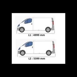 Outlet OMAC Rails de toit noir Renault Trafic 3