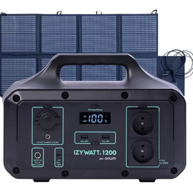 New Orium Pack IZYWATT 1200 + Panneau solaire pliant 160W