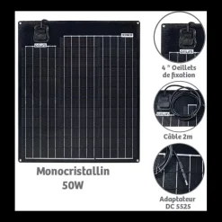Hot Orium Panneau solaire Flexible 50 W