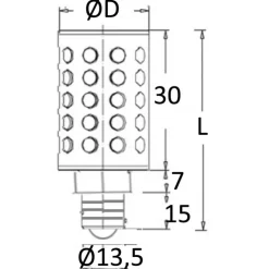 Osculati Ampoule LED Culot E14 | 2,5 W