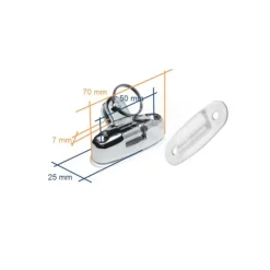 Clearance Osculati Base à chape articulé 180° axe ø 6