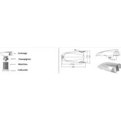 Best Osculati Boite dorade profilée Wind Shell