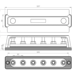 Sale Osculati Busbar 250A 6 x M8