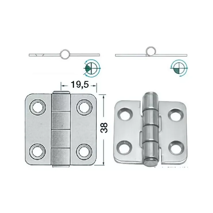 Sale Osculati Charnière inox 38 x 39 x 2 mm
