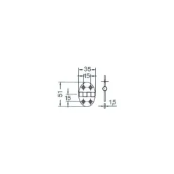 Discount Osculati Charnière inox 35 x 51 x 2 mm