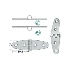 Best Osculati Charnière inox 101 x 27 x 2 mm