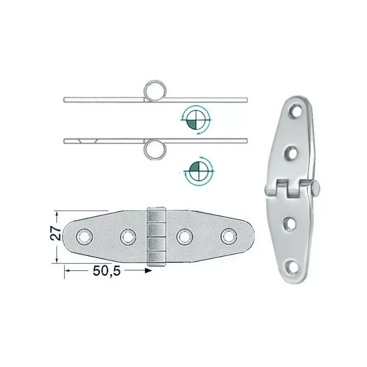 Best Osculati Charnière inox 101 x 27 x 2 mm