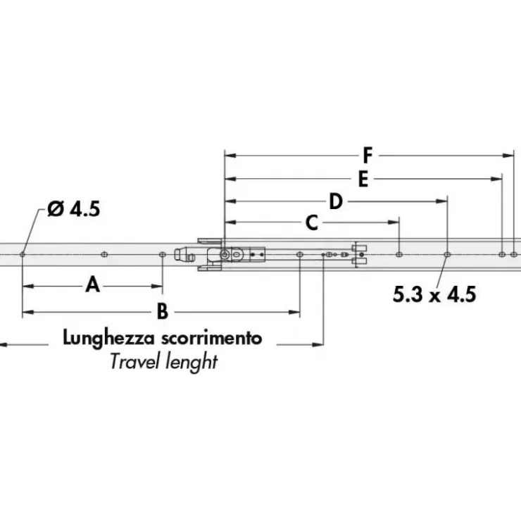 Sale Osculati Coulisseau inox 350 mm