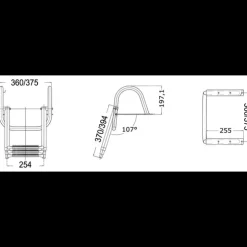 Hot Osculati Echelle télescopique 3 ou 4 marches