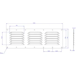 Discount Osculati Grille slim 45 cm² | 340 x 116 x 4 mm