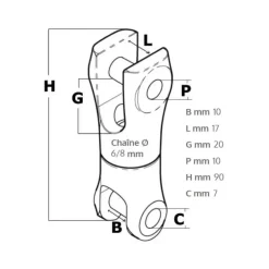 Hot Osculati Jonction émérillon chaine / ancre ø 6 à 10 mm